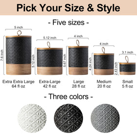 Miamolo dishwasher-safe ceramic jar is easy to clean and reuse.