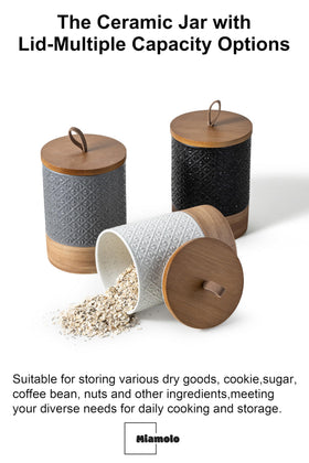 Miamolo ceramic jar is dishwasher-safe for easy cleanup.