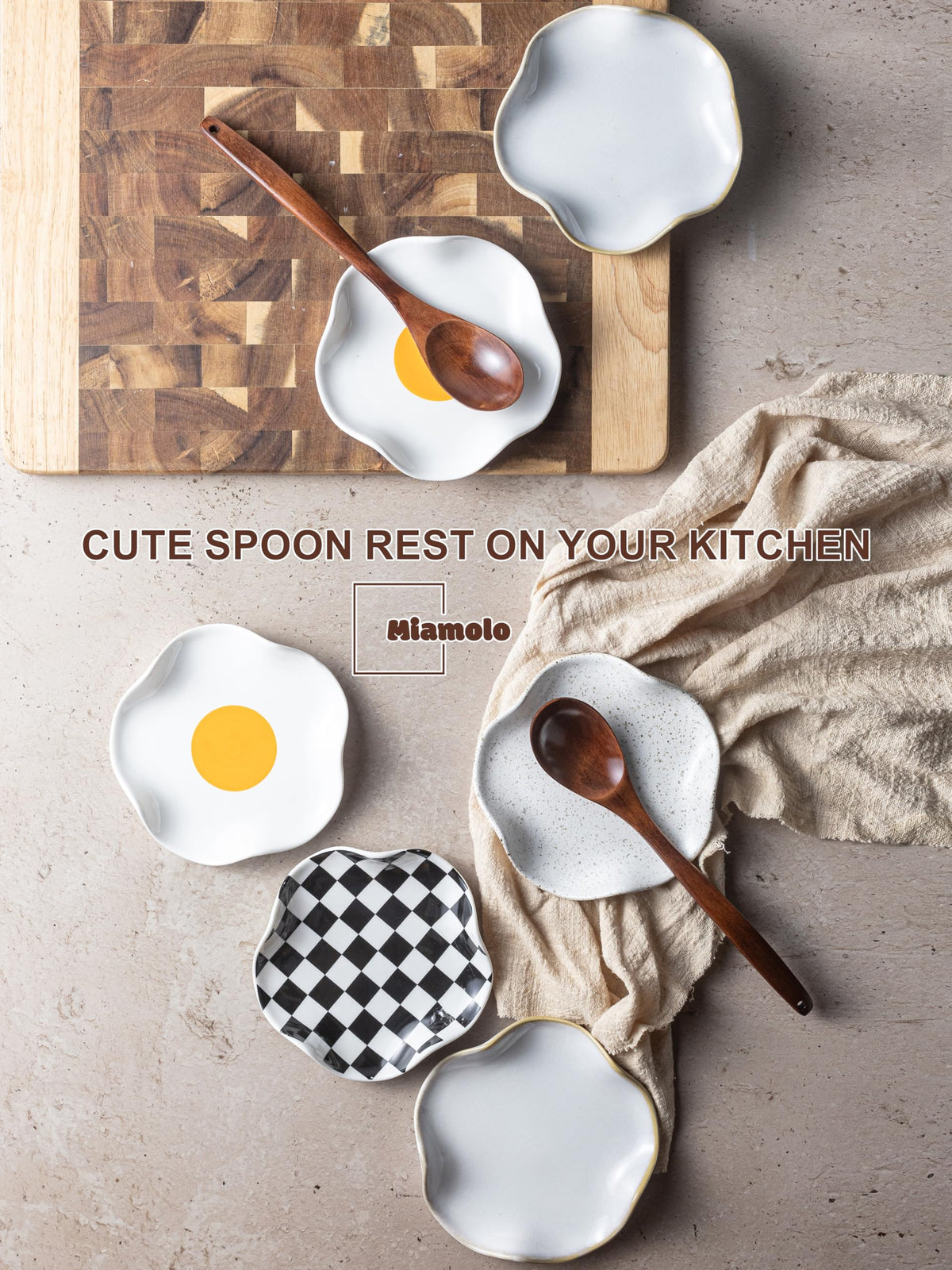 Miamolo ruffled-edge ceramic adds farmhouse charm to any kitchen.