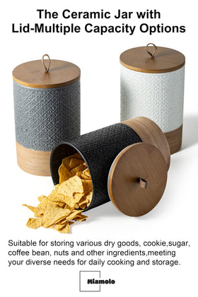 Miamolo versatile jar for nuts and flour offers stylish organization.