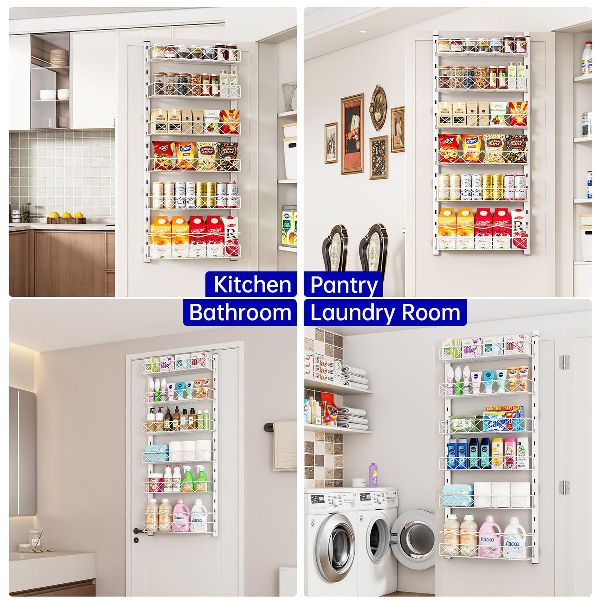 MIAOLI laundry-room organization solution for detergents and supplies.