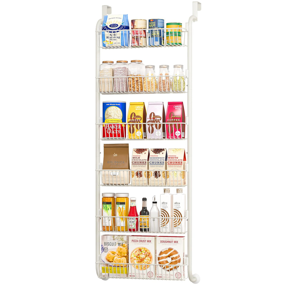 MIAOLI over-the-door rack front view for organized pantry space.