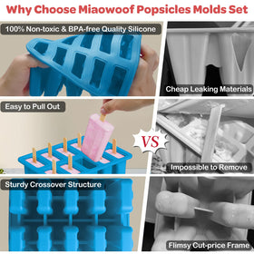 Miaowoof popsicle bags clear and convenient for freezing and storage.