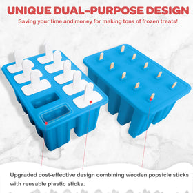 Miaowoof reusable popsicle sticks for simple release and reuse.