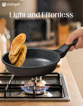 MICHELANGELO 8-Inch pan fits compact kitchens for quick weeknight meals.