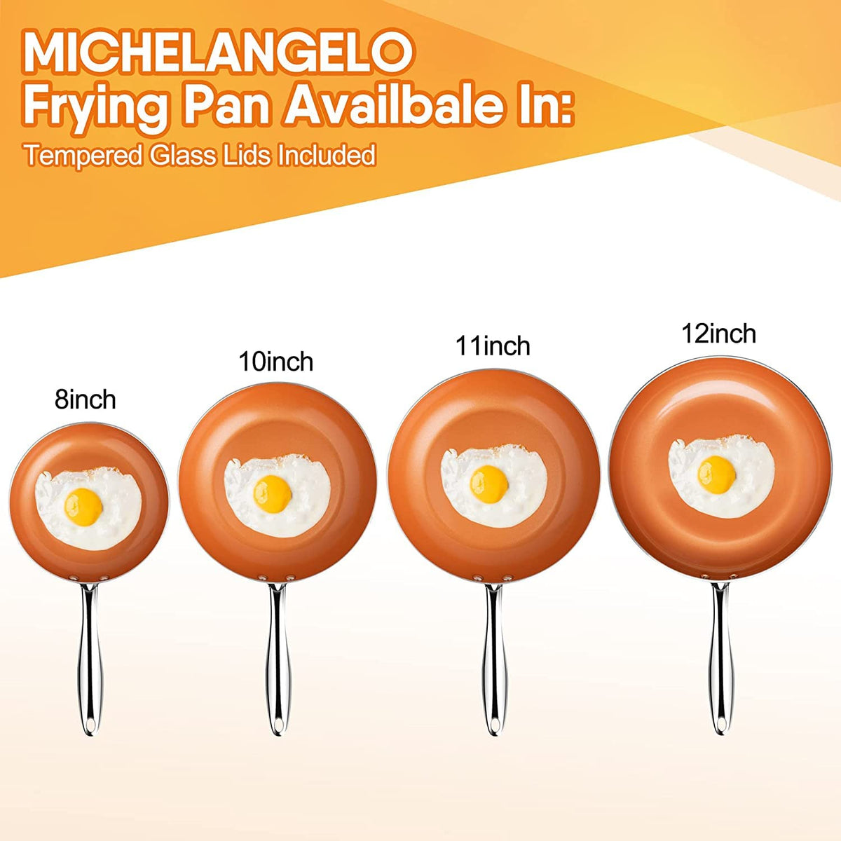 Non-toxic MICHELANGELO pan free from PTFE and PFOA for healthy cooking.