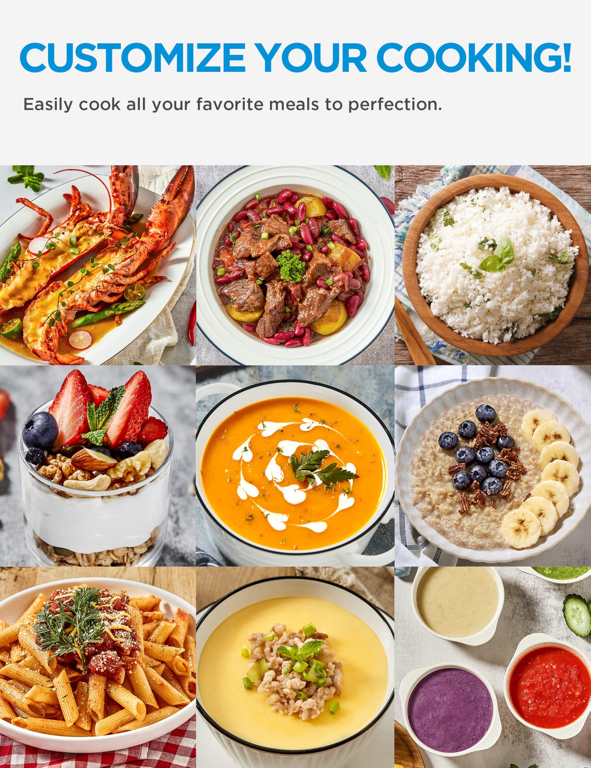 Midea 12-in-1 steaming function releasing steam for healthy meals
