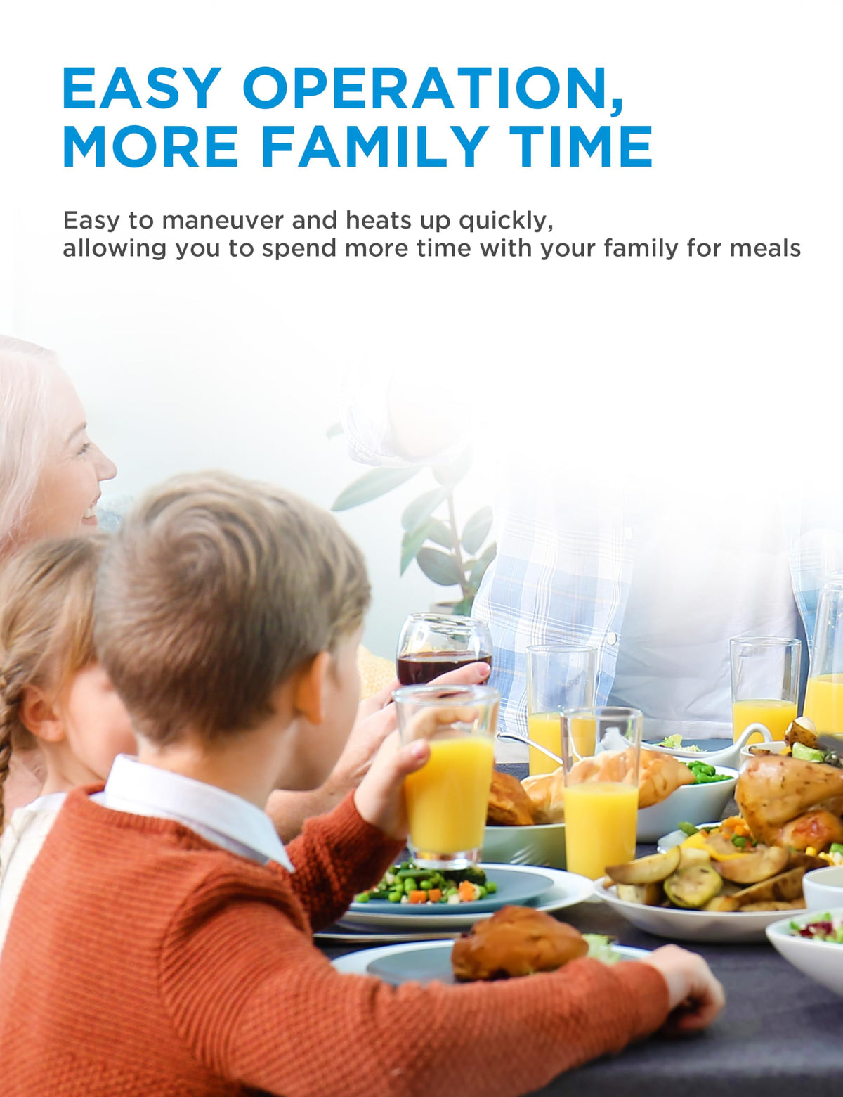 Midea dishwasher-safe inner pot and lid for easy cleaning.