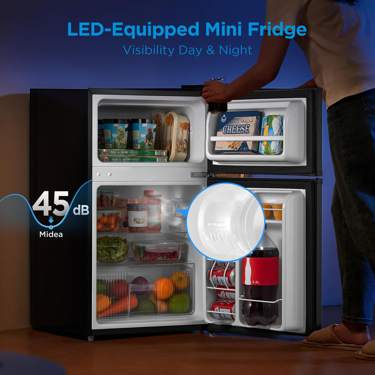 Midea WHD-113FB1 freezer compartment suitable for small ice and snacks