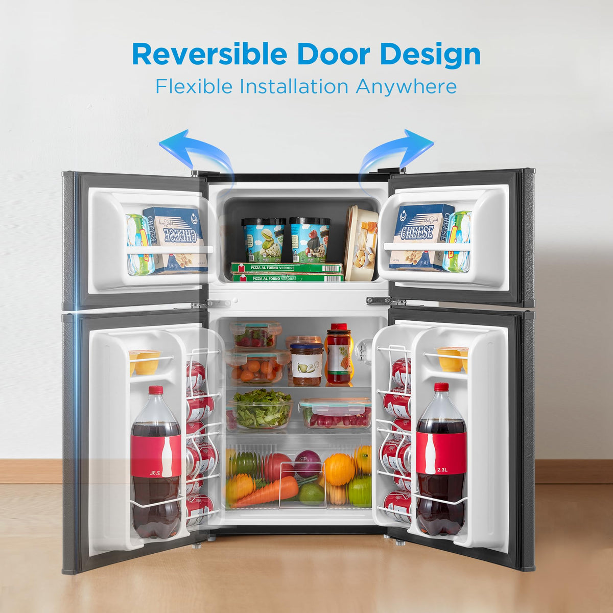 Midea WHD-113FB1 reversible door adapting to space layout