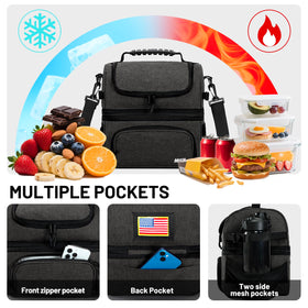 MIER front zip pocket holds utensils and napkins at hand