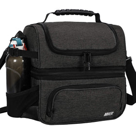 MIER dual compartment lunch bag top dry section for snacks