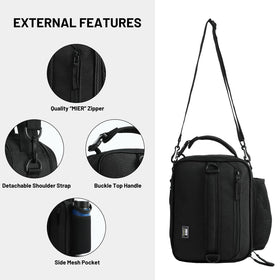 MIER front pocket, side mesh, and bottle holder for organization