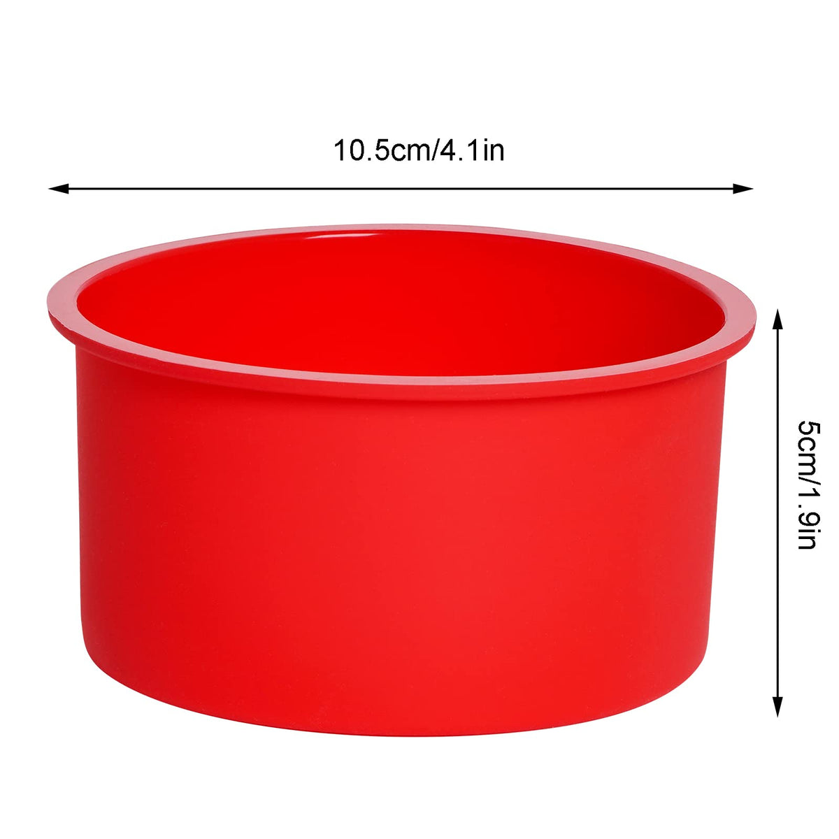 Mifengda non-stick silicone cake molds 4-inch red simplify release for clean bakes.