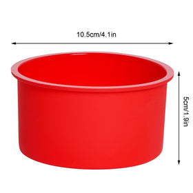 Mifengda non-stick silicone cake molds 4-inch red simplify release for clean bakes.