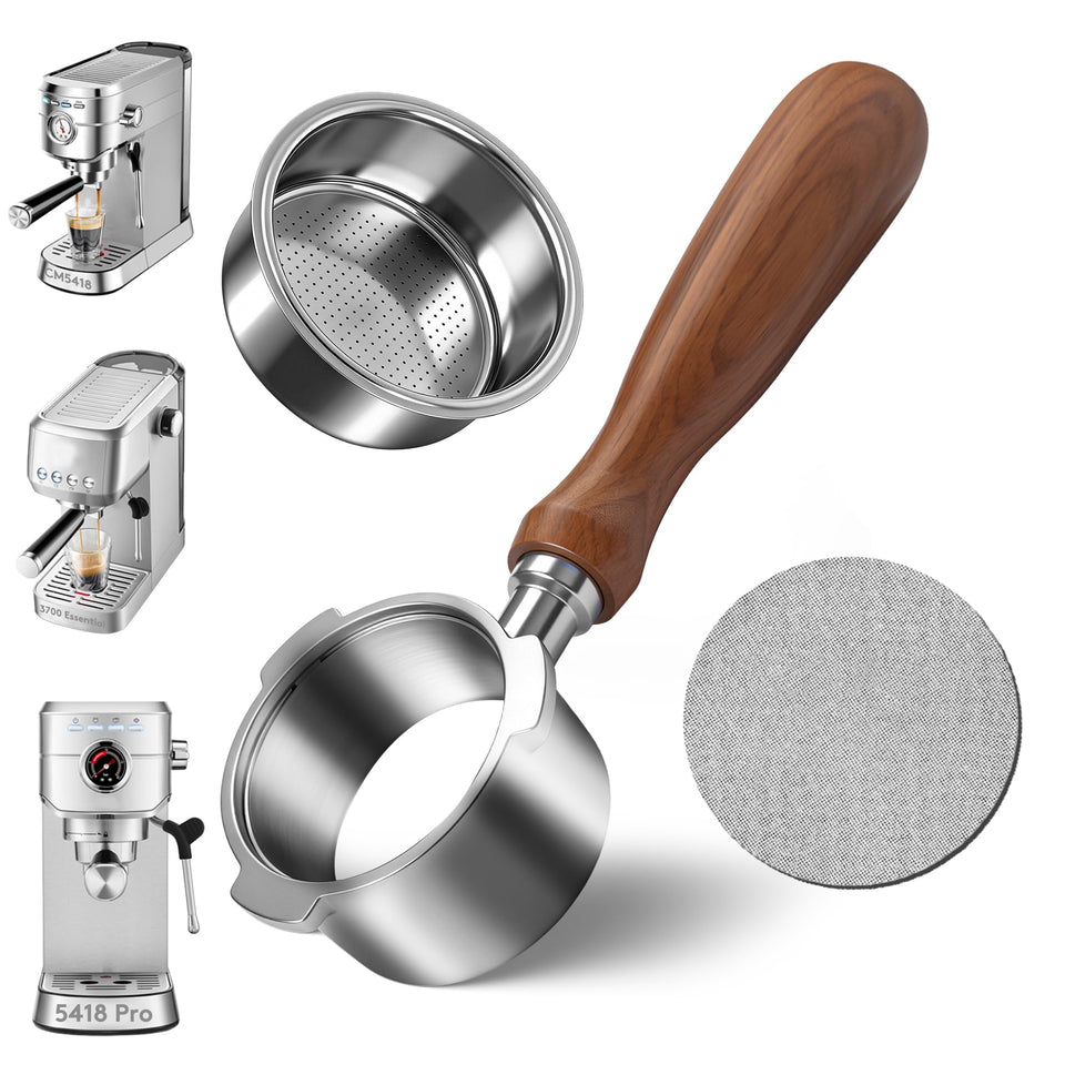 MiHeeHome bottomless 51mm portafilter for Casabrews with real-time extraction view