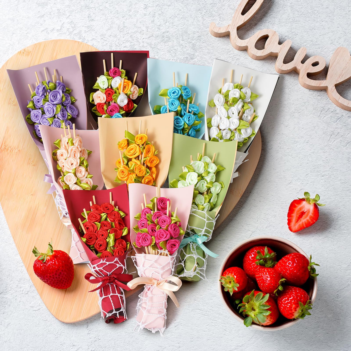 Minisland 4.7-inch bamboo picks designed for durable skewering of bites.