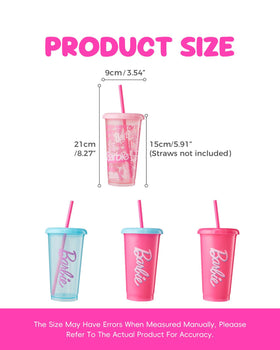 MINISO Barbie dishwasher-safe tumbler, top rack friendly for quick cleanup