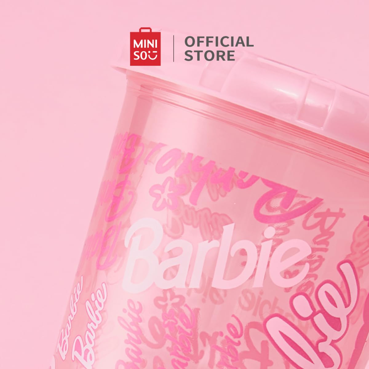 MINISO Barbie tumbler packaging, ready for gifting or personal use