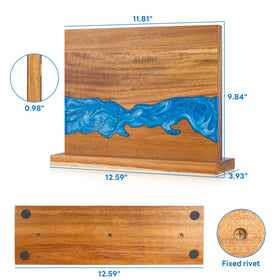 Minyuexia resin river design knife holder blends decoration with practical storage.