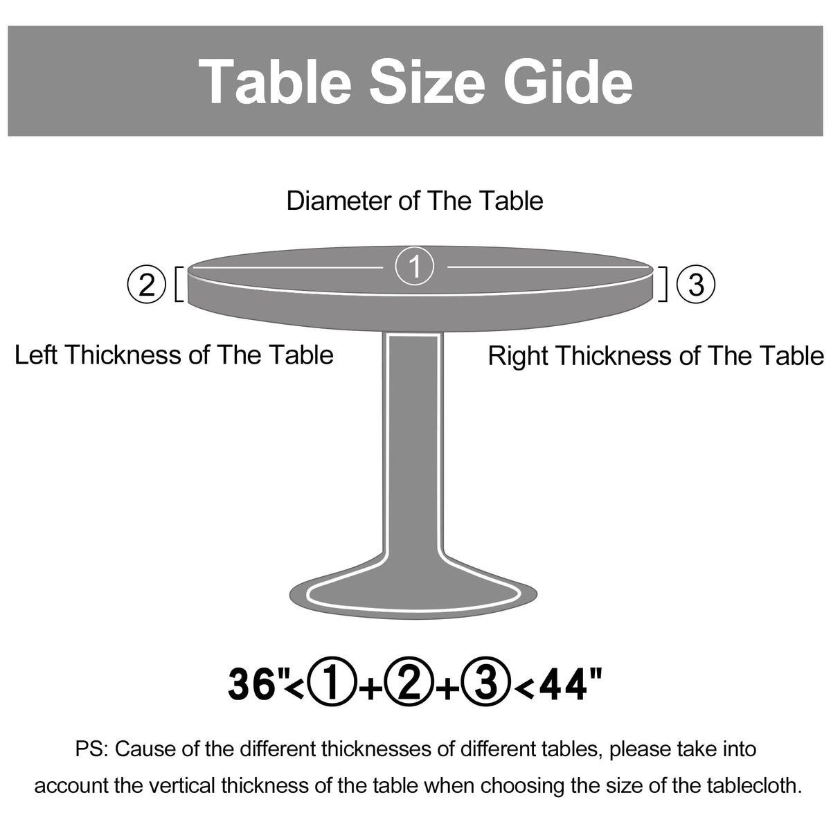 Misaya 36-44 inch round fit ensures quick setup and tidy tables.