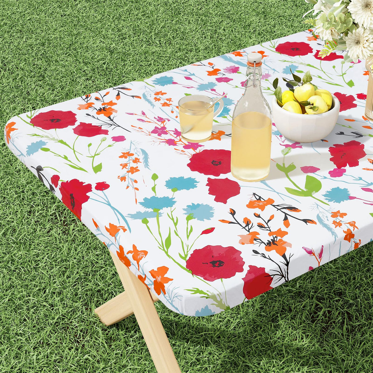 misaya rectangle tablecloth with floral pattern for patio meals