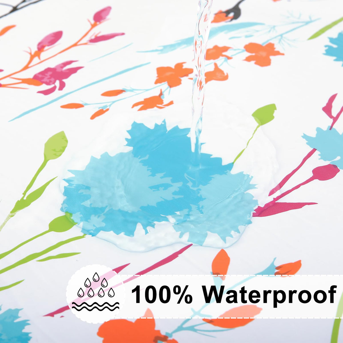 Misaya waterproof coating on vinyl surface protects against spills.