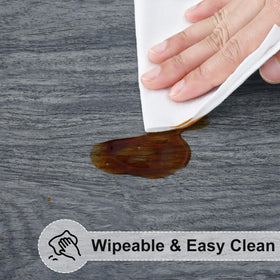 Misaya round tablecloth easy to clean with a damp cloth for quick cleanup.