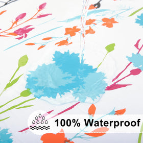 misaya stain-proof tablecloth offers easy cleanup after accidental messes.
