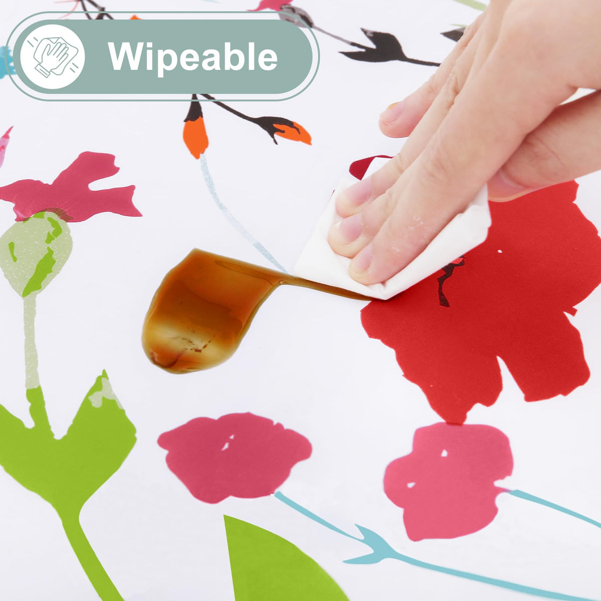 Misaya indoor-outdoor tablecloth suited for dinners, picnics, and casual gatherings.