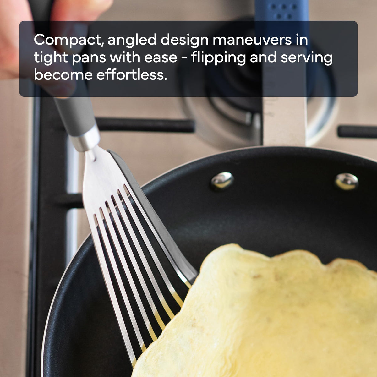 Misen Fish Spatula heat-resistant silicone grip supports confident cooking