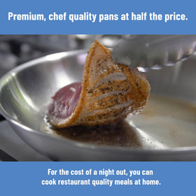 Misen pan is oven safe up to 800°F for finishing dishes with browning.