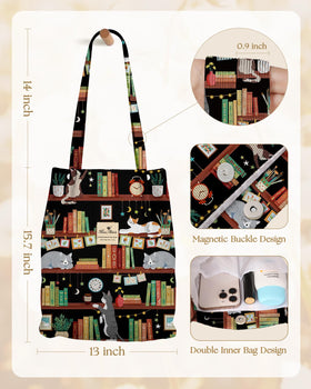 Miss Adola tote with vintage-inspired pattern for versatile use