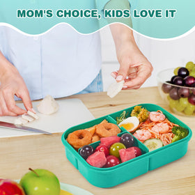 MISS BIG Bento Box for Kids BPA-free and dye-free; wheat fiber material.