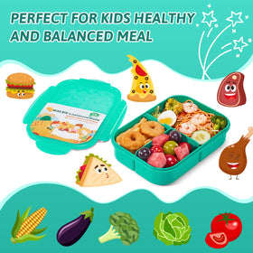 MISS BIG Bento Box for Kids with four kid-friendly latches for easy opening and closing.