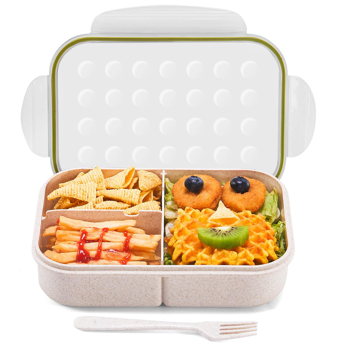 MISS BIG Bento Box for kids with leak-proof seal keeps lunches tidy and fresh.