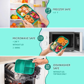 MISS BIG Bento Box for Kids microwave-safe without lid for reheating.