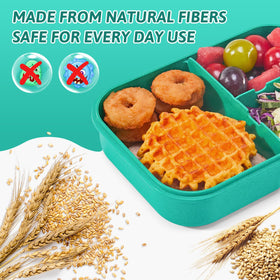 MISS BIG Bento Box for Kids three compartments help keep meals organized.