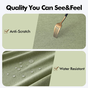 Miulee 52x70 size tablecloth suits medium dining tables for four to six.