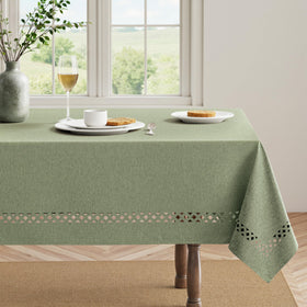 MIULEE sage green tablecloth creates inviting dining ambiance.