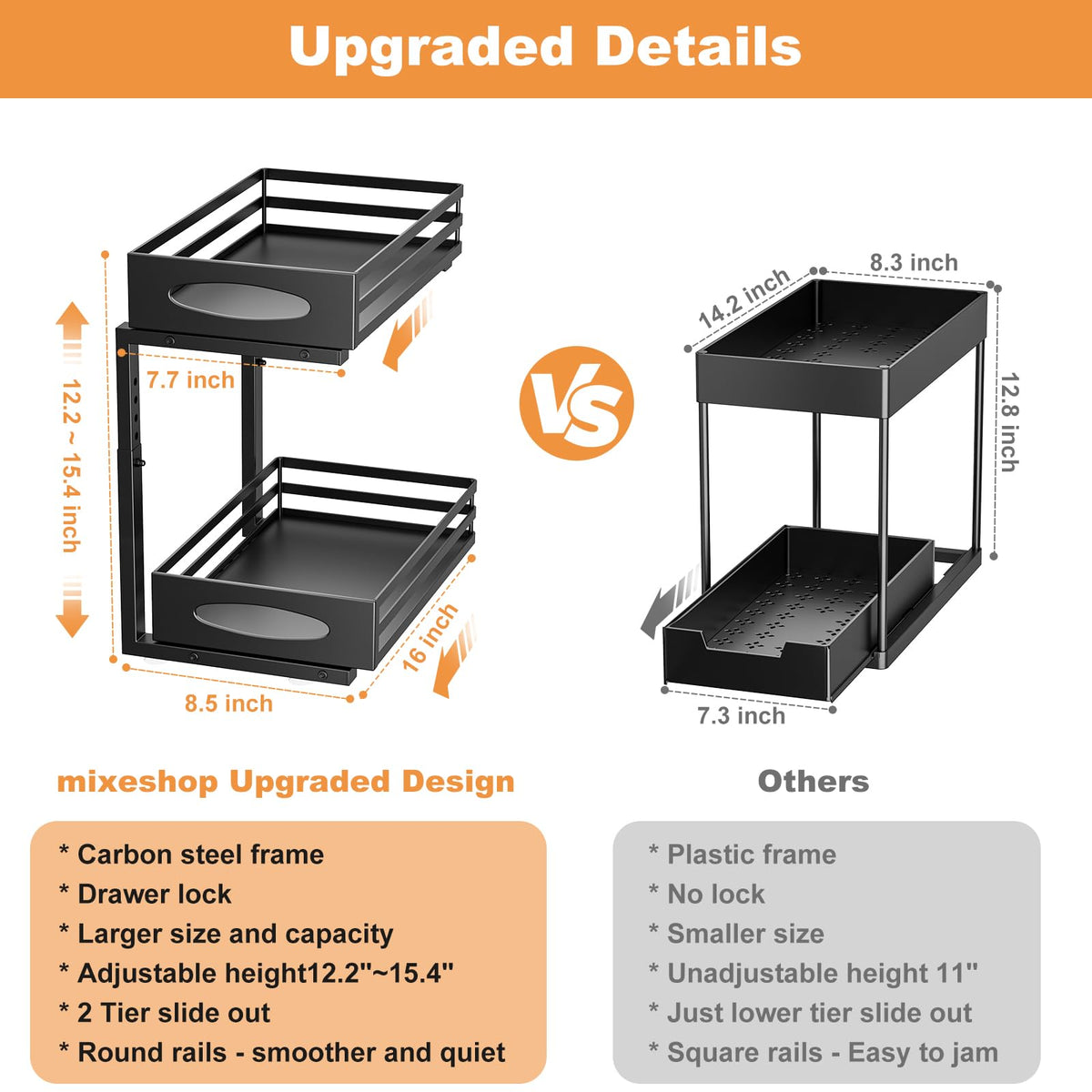 Mixeshop durable carbon steel construction for long-lasting use