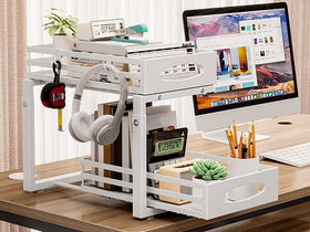 Mixeshop adjustable-height design adapts to plumbing and clutter.