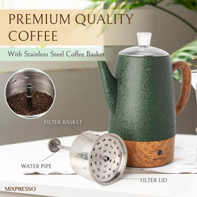 Mixpresso removable filter basket simplifies loading and cleanup