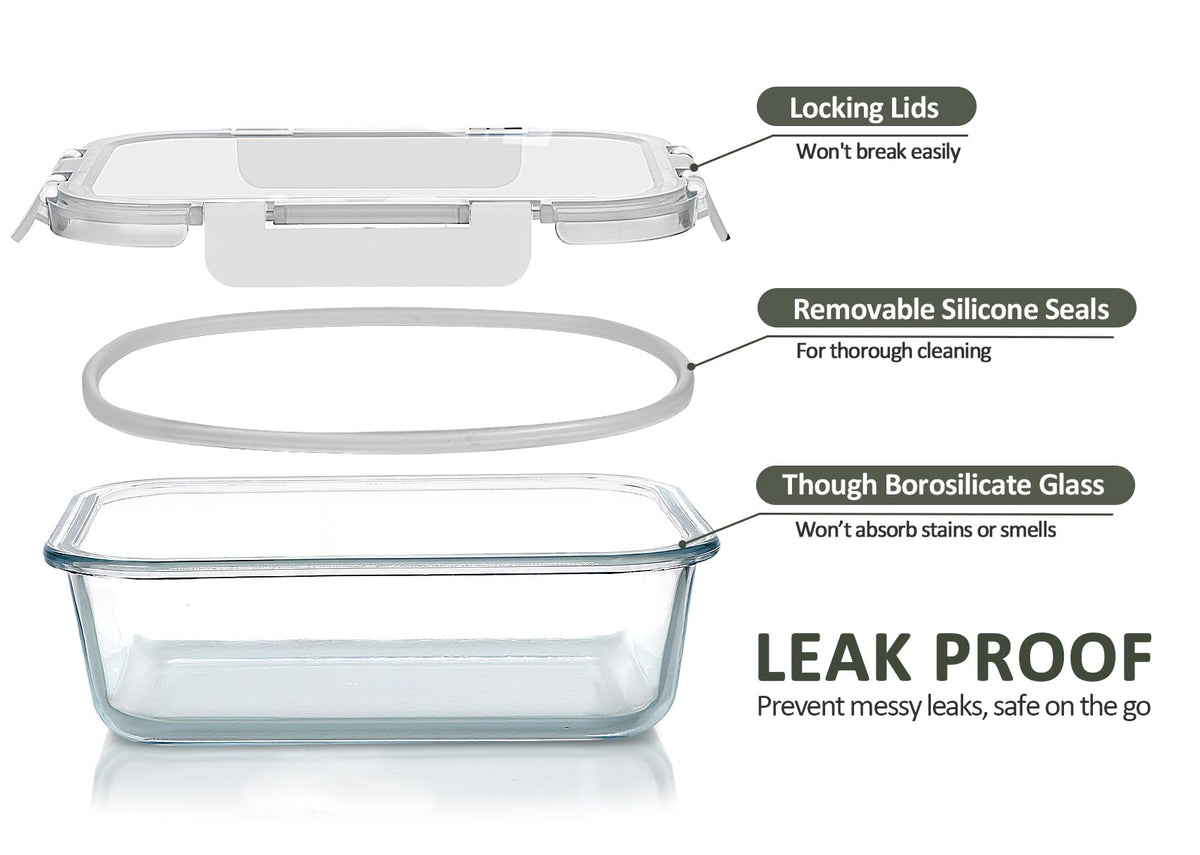 MMcirco borosilicate glass construction for durable food storage