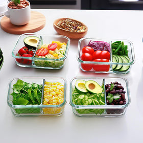 M MCIRCO microwave and oven-safe glass container for reheating convenience