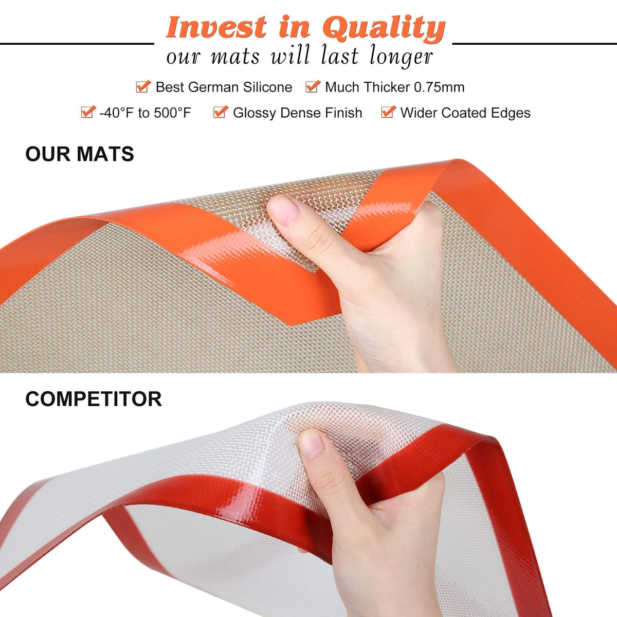 MMMAT mat withstands up to 500°F for versatile oven use