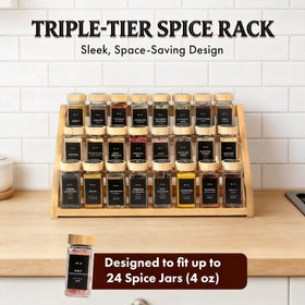 Close-up of MNADSFKJ bamboo texture highlighting durable spice storage