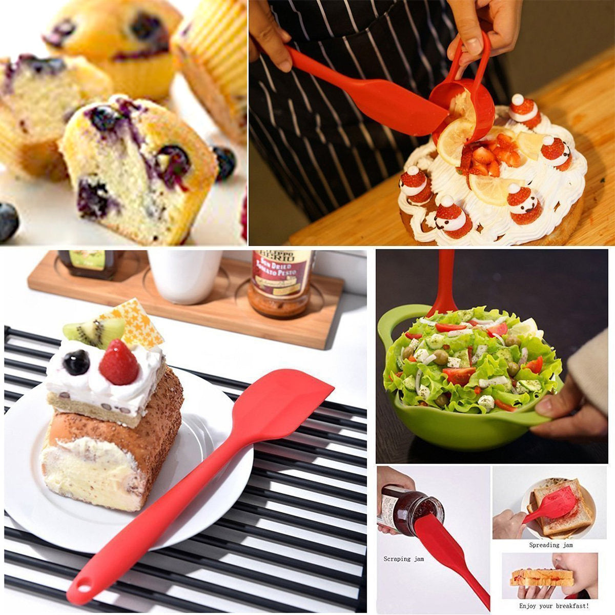 MOACC one-piece design spatula with stainless steel core for durability