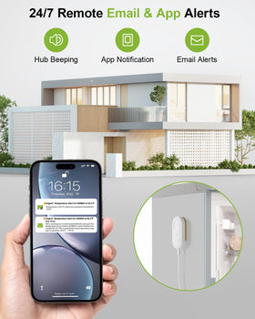 MOCREO H5Lite hub LCD screen provides quick temperature insights at a glance.