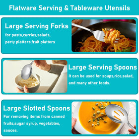 ModaSin serving spoons 8.7-inch in mirror finish for easy serving